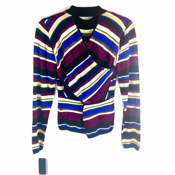 RACHEL Rachel Roe Victorian Violet Stripe Top - Picture 2 of 8